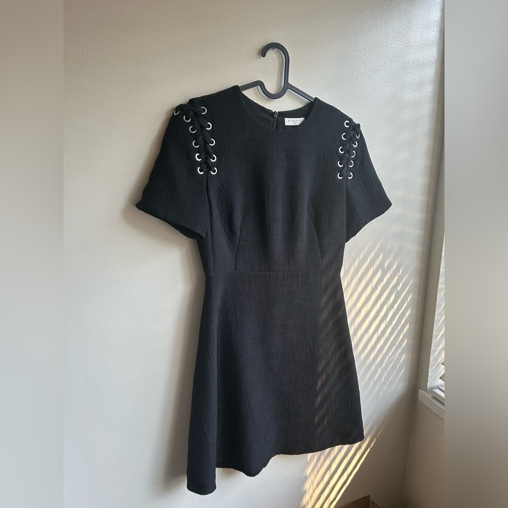 Sandro Lace-up Mini Dress